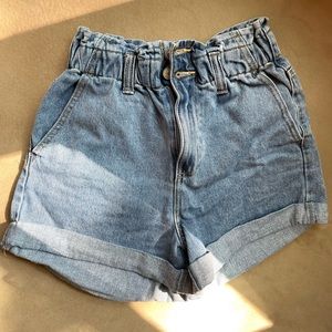 Forever 21 Paperbag Jean Shorts